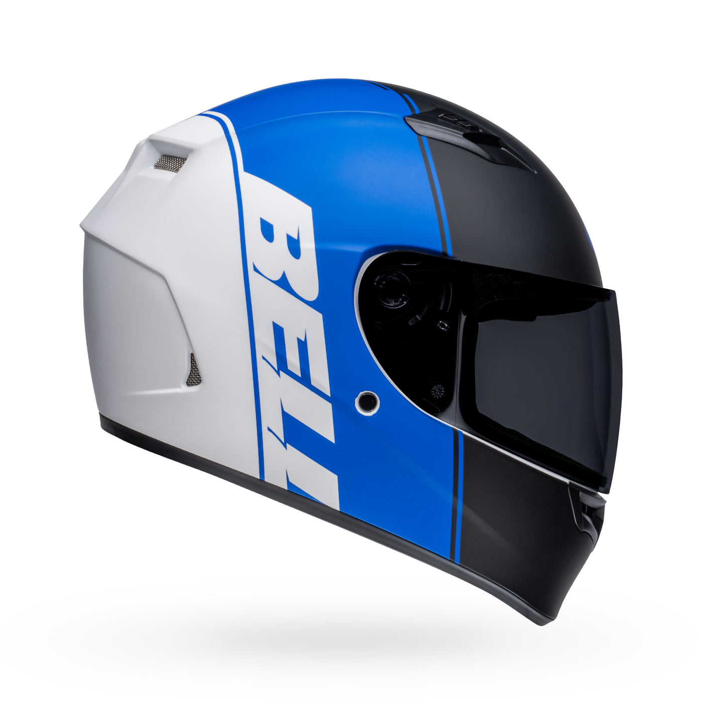 bell qualifier street full face motorcycle helmet ascent matte black blue white right