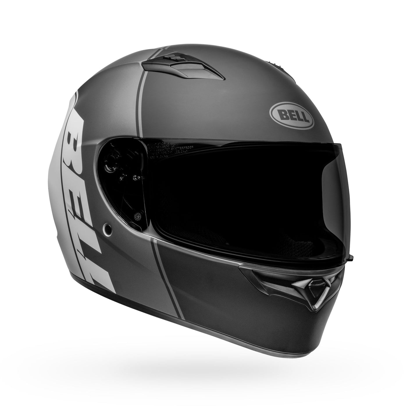 bell qualifier street full face motorcycle helmet ascent matte black gray front right