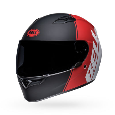 bell qualifier street full face motorcycle helmet ascent matte black red white front left