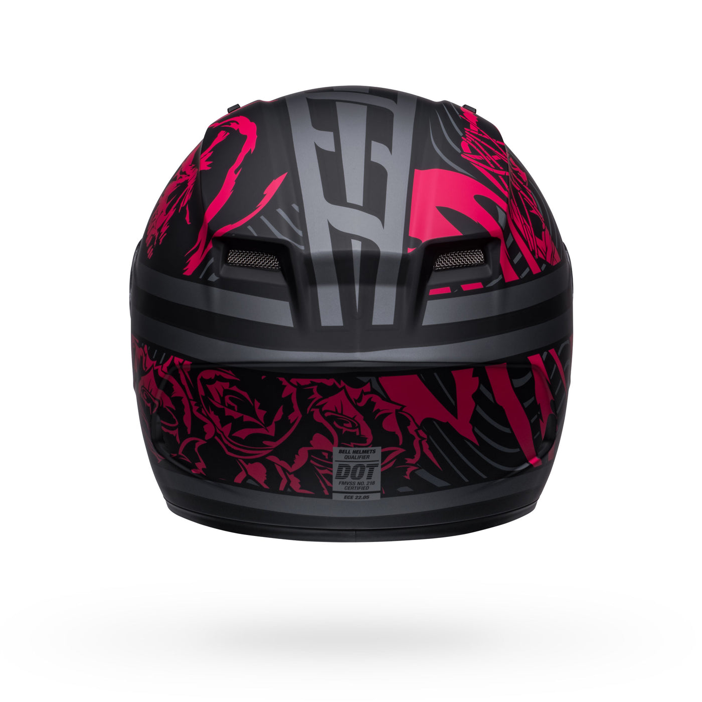 bell qualifier street full face motorcycle helmet rebel matte black pink back