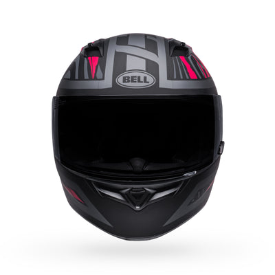bell qualifier street full face motorcycle helmet rebel matte black pink front