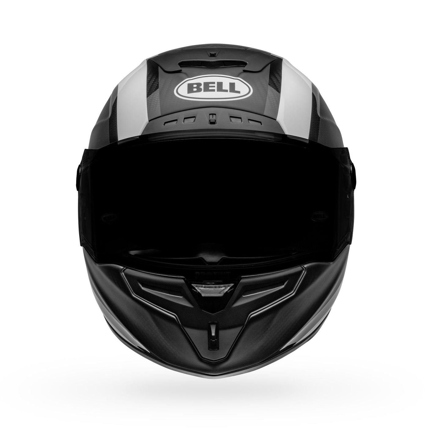 bell race star flex dlx carbon street full face motorcycle helmet tantrum 2 matte gloss black white front