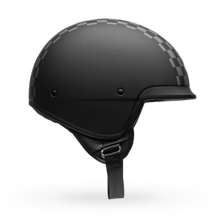 bell scout air cruiser open face motorcycle helmet check matte black white right