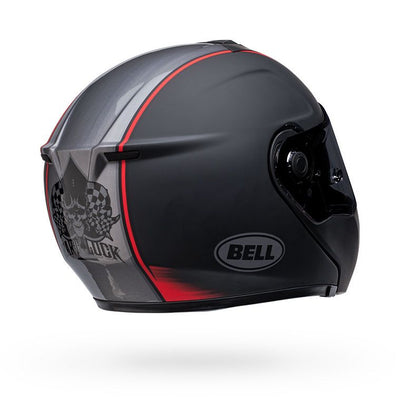 bell srt modular full face street motorcycle helmet hart luck jamo matte gloss black red back right
