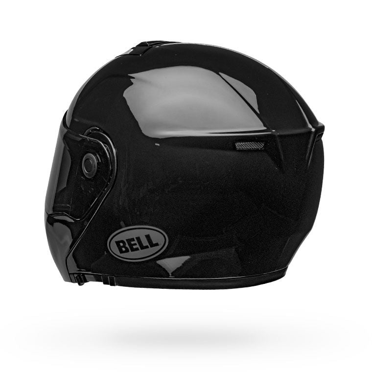 bell srt modular street full face motorcycle helmet gloss black back left