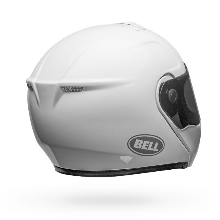 bell srt modular street full face motorcycle helmet gloss white back right