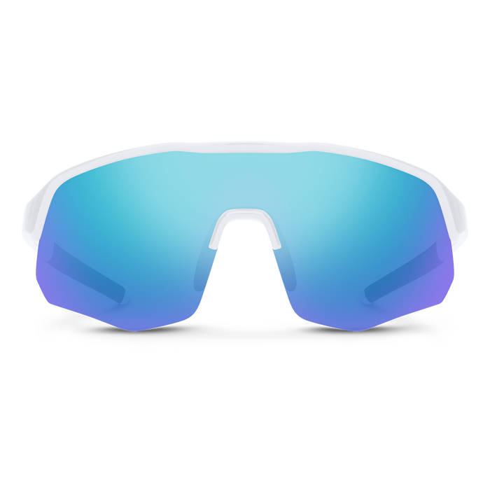 Smith - Suncloud Cadence Sunglasses - White / Polar Blue Mirror
